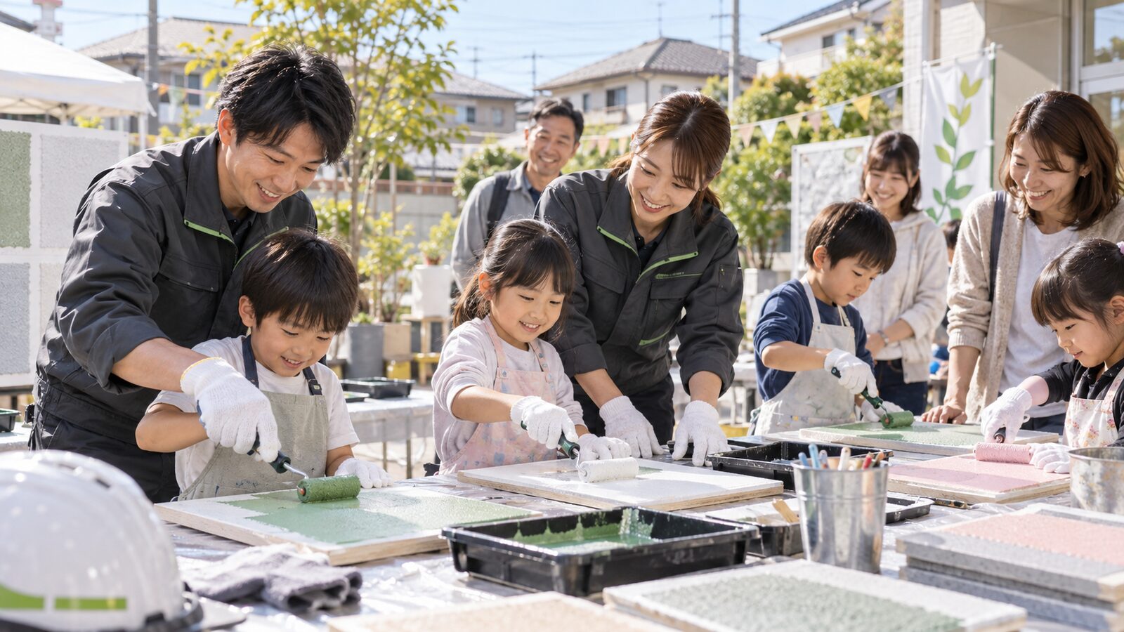 地域の子どもたちと行う塗装体験・地域貢献活動